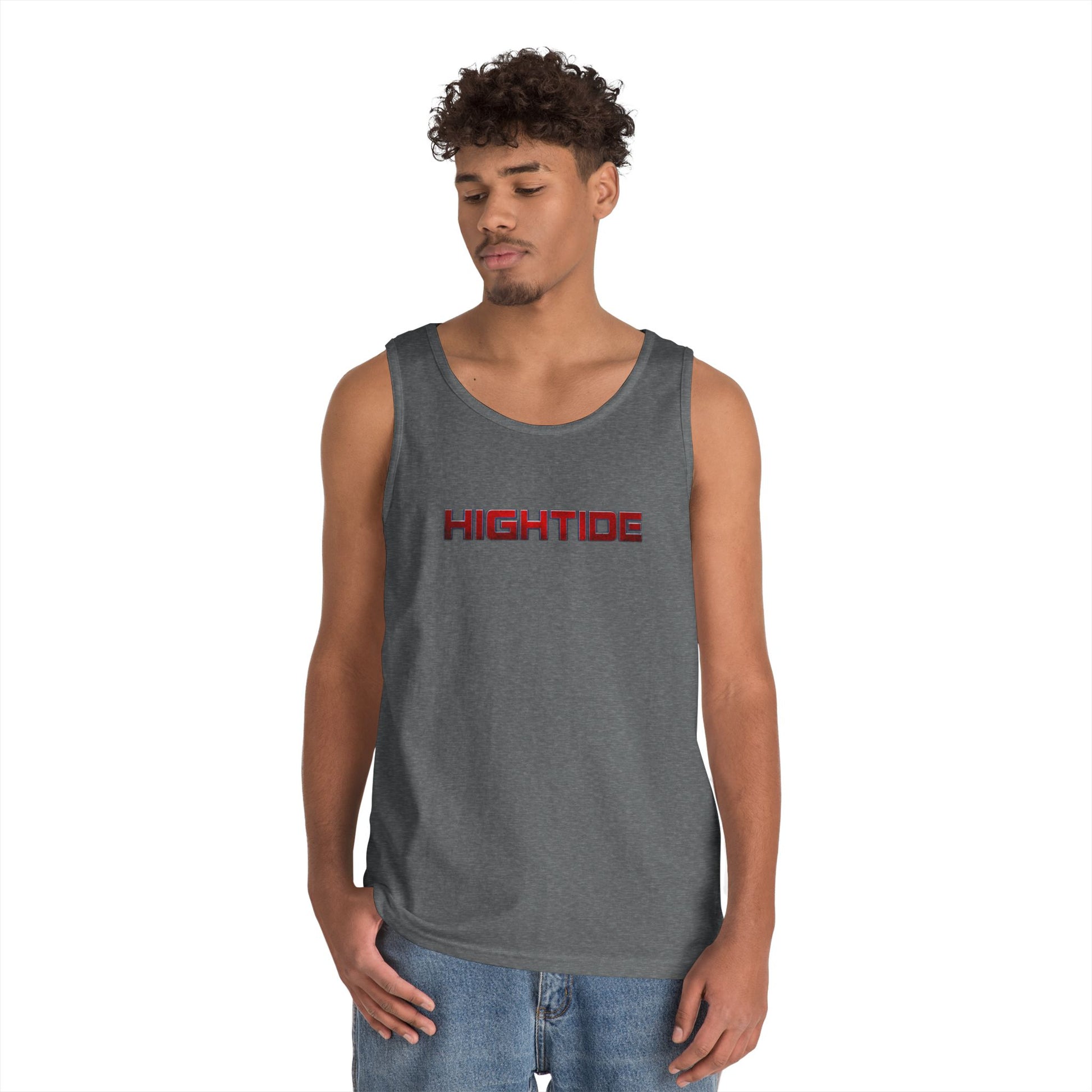 HighTide Unisex Cotton Tank Top, Summer Beach Wear, Casual Fitness Top, Gifts for Ocean Lovers, Outdoor Activities
