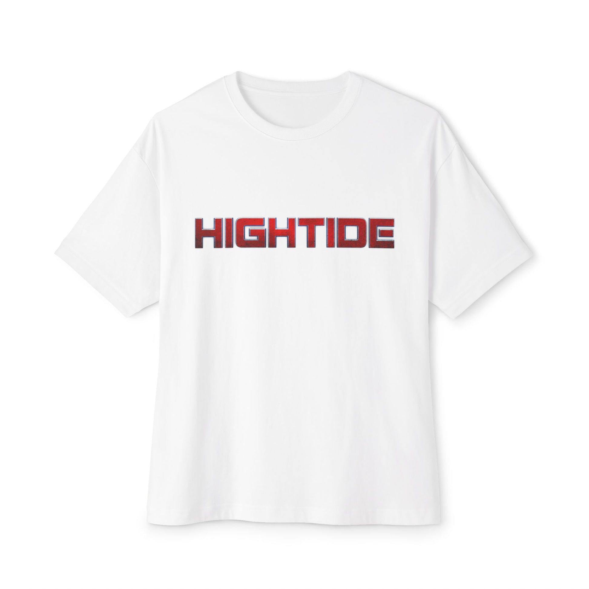 Chic Oversized Tee - High Tide Graphic, Relaxed Fit Shirt, Casual Wear, Beach Vibes, Gift for Him/Her, Summer Style