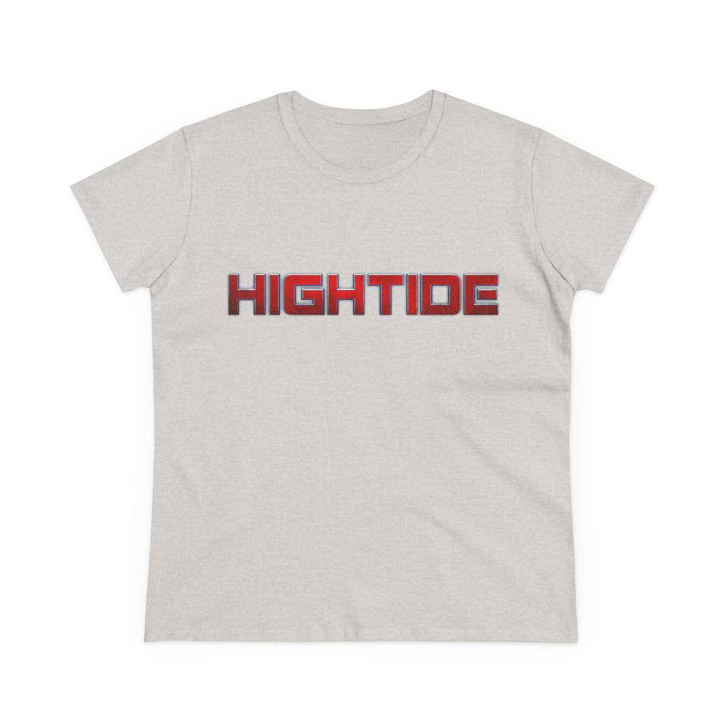High Tide Women's Midweight Cotton Tee, Casual Beachwear, Summer Shirt, Gift for Ocean Lovers, Trendy Graphic T-Shirt