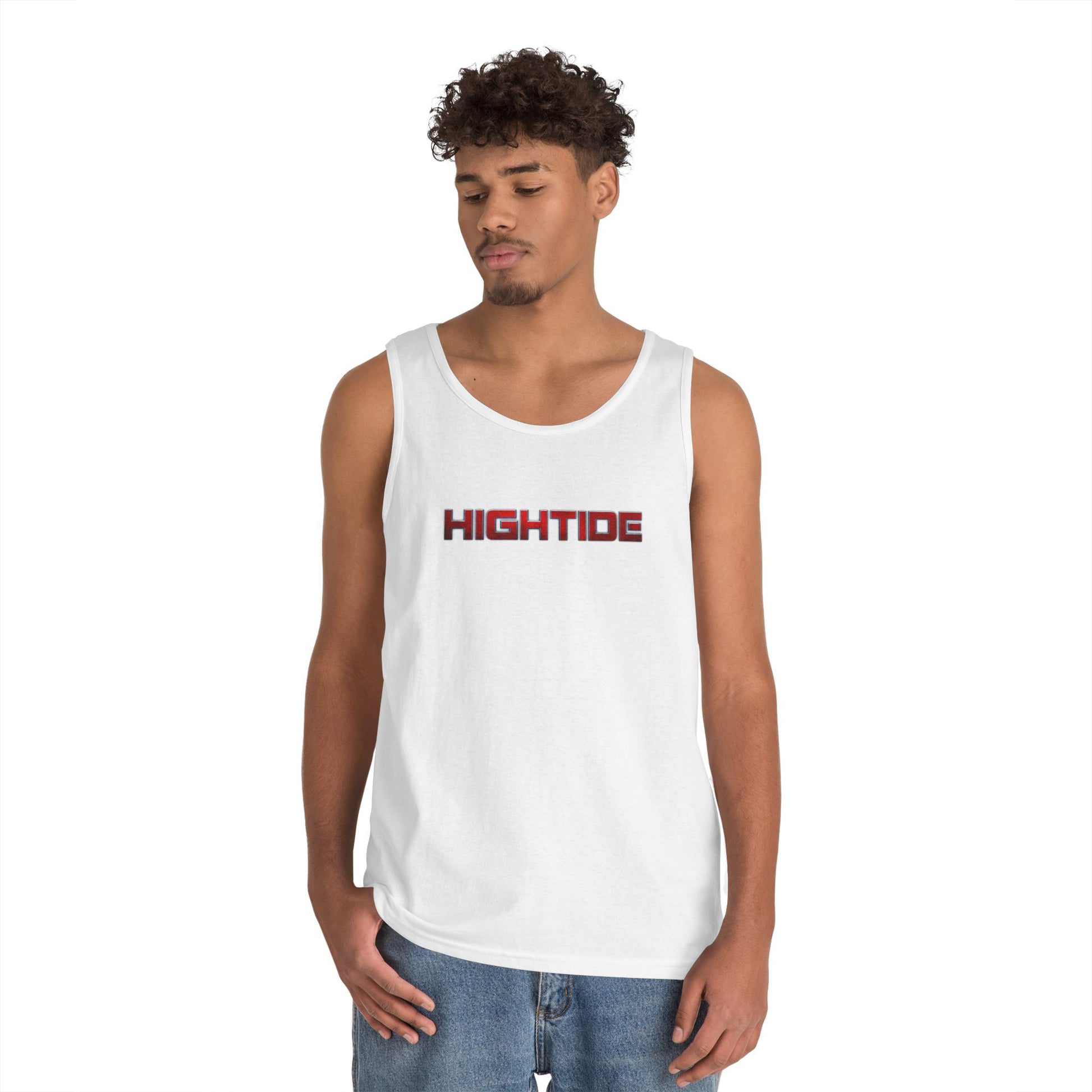 HighTide Unisex Cotton Tank Top, Summer Beach Wear, Casual Fitness Top, Gifts for Ocean Lovers, Outdoor Activities