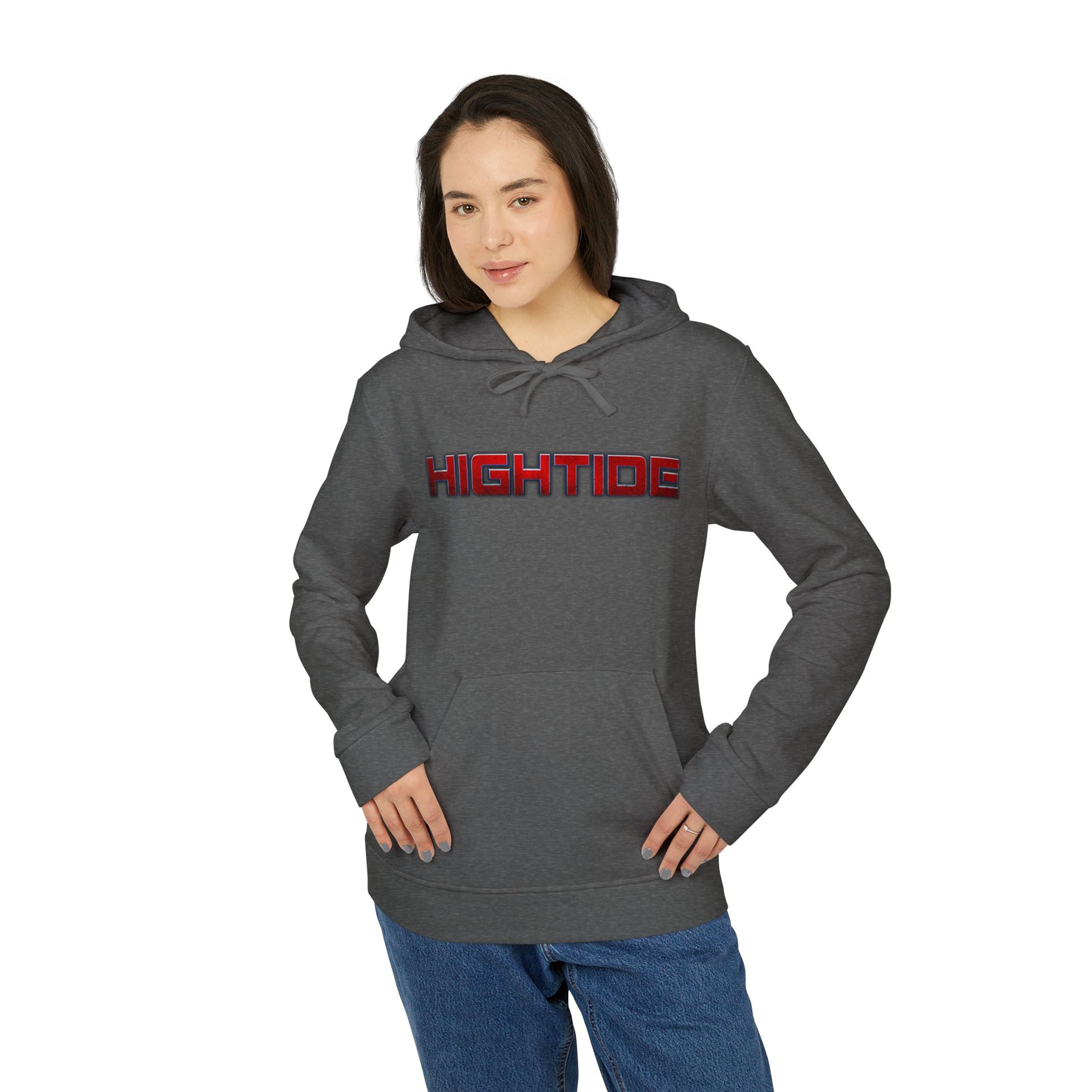 High Tide Unisex Fleece Hoodie | Cozy Streetwear, Relaxed Fit, Perfect for Beach Lovers, Casual Outings, Gift for Him or Her