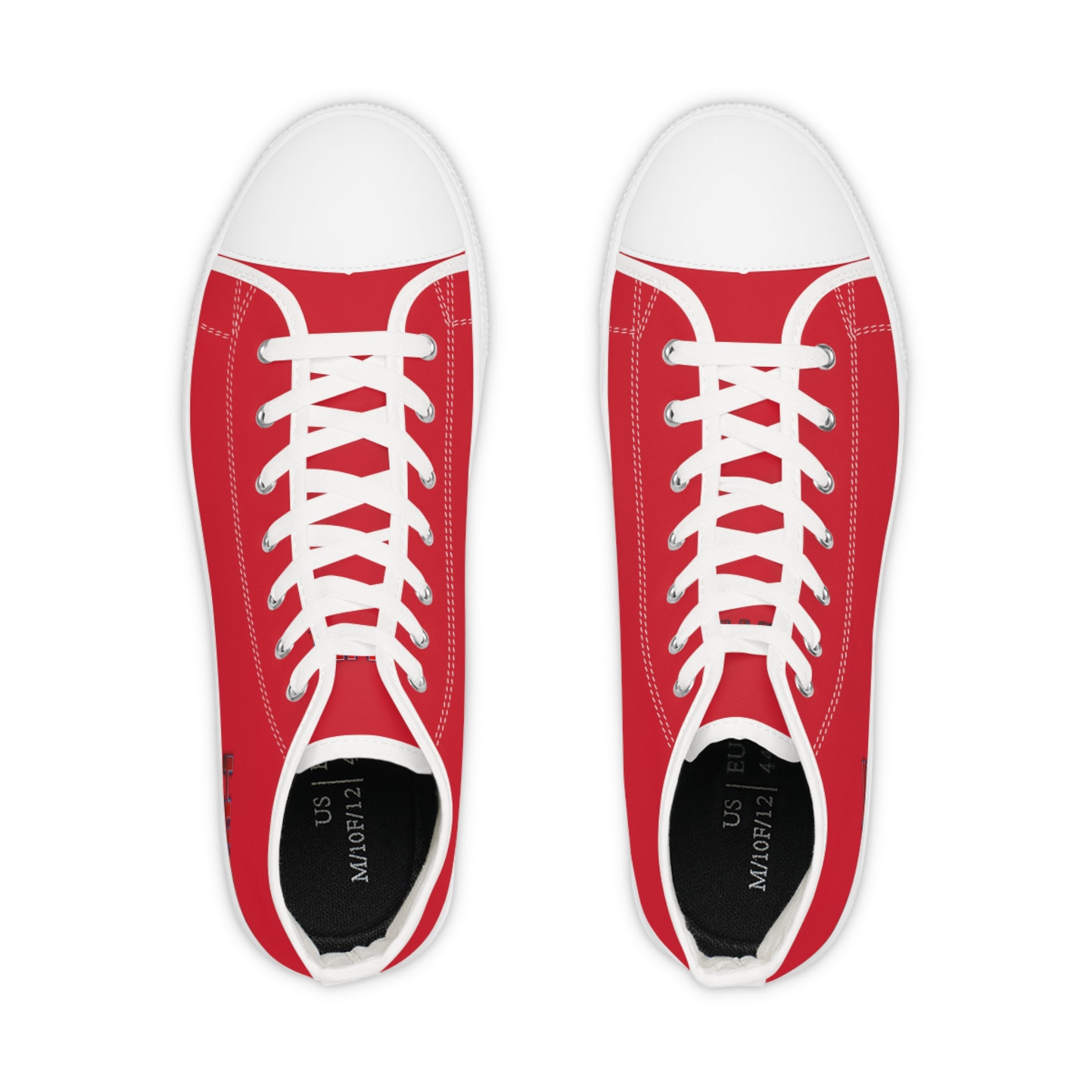 Sporty Red High Top Sneakers for Men | Stylish Streetwear, Casual Footwear, Trendy Kicks, Everyday Style, Gift for Him