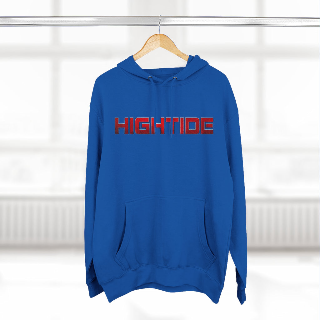 High Tide Three-Panel Fleece Hoodie - Cozy Beach Vibes, Great for Casual Wear, Summer Nights, Gift for Surf Lovers, Relaxation Wear