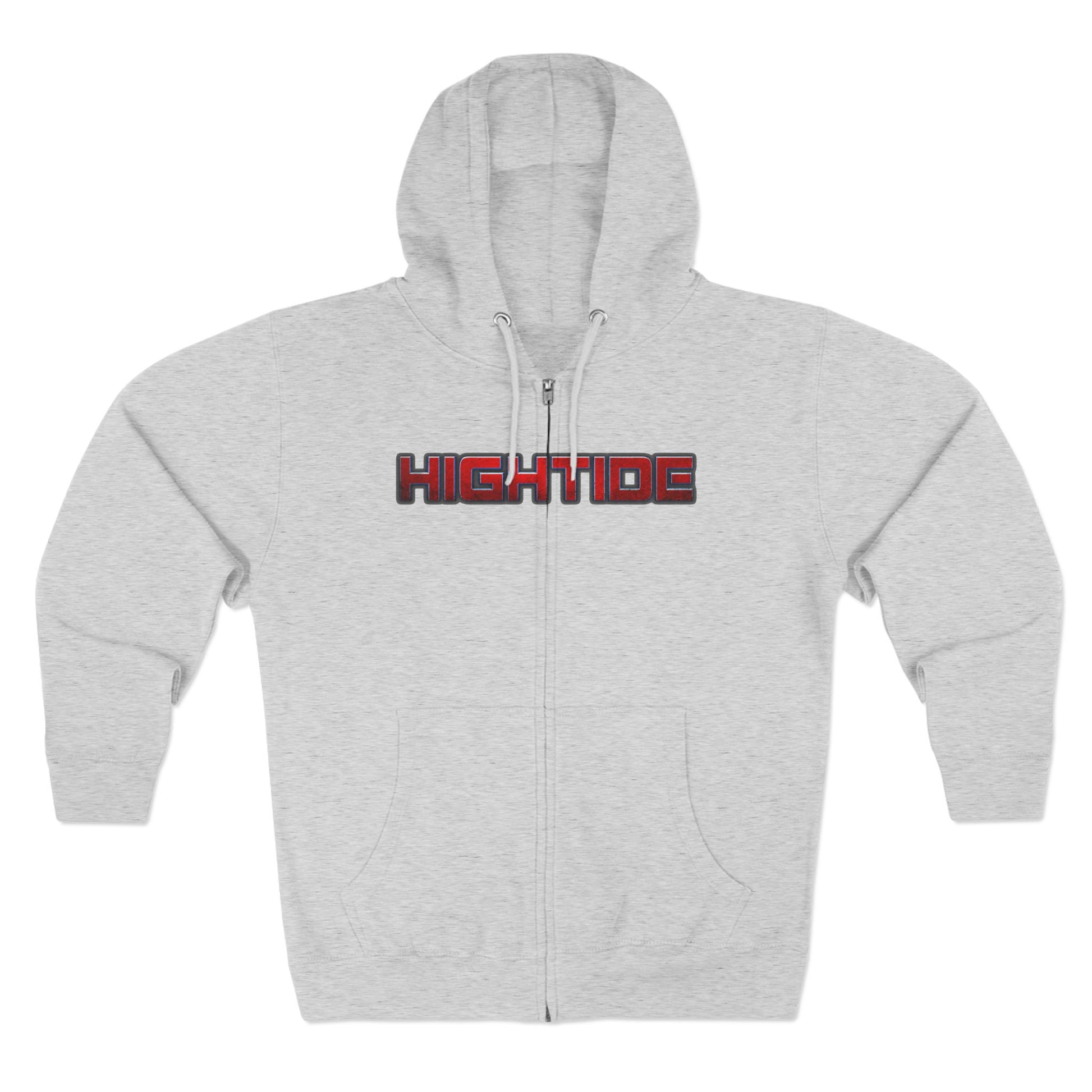 High Tide Unisex Zip Hoodie | Coastal Casual Wear, Surf Style, Beach Lover Gift, Comfortable Outerwear, Everyday Adventure