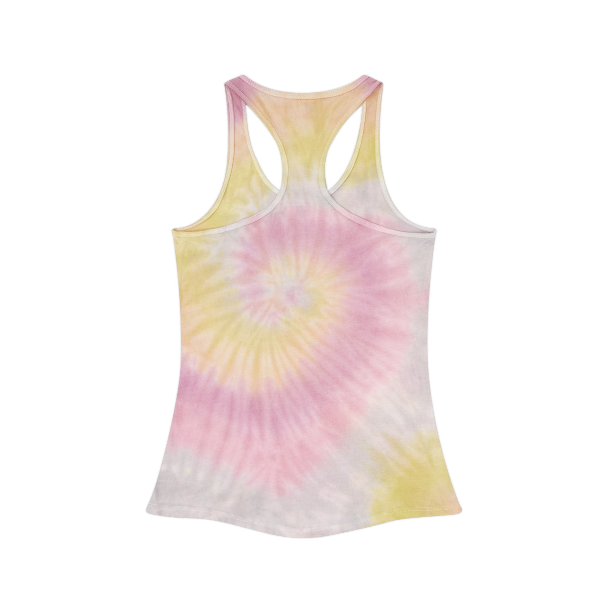 High Tide Tie Dye Racerback Tank Top | Beach Day Essential, Summer Vibes, Festival Wear, Personalized Gift, Active Lifestyle Apparel