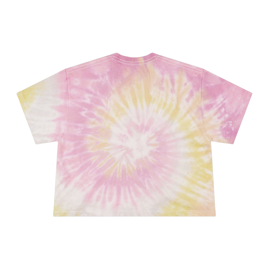 Chill Vibes Women's Tie-Dye Crop Tee | Perfect for Summer, Beach Days, Festivals, Casual Outfits, Gift for Her