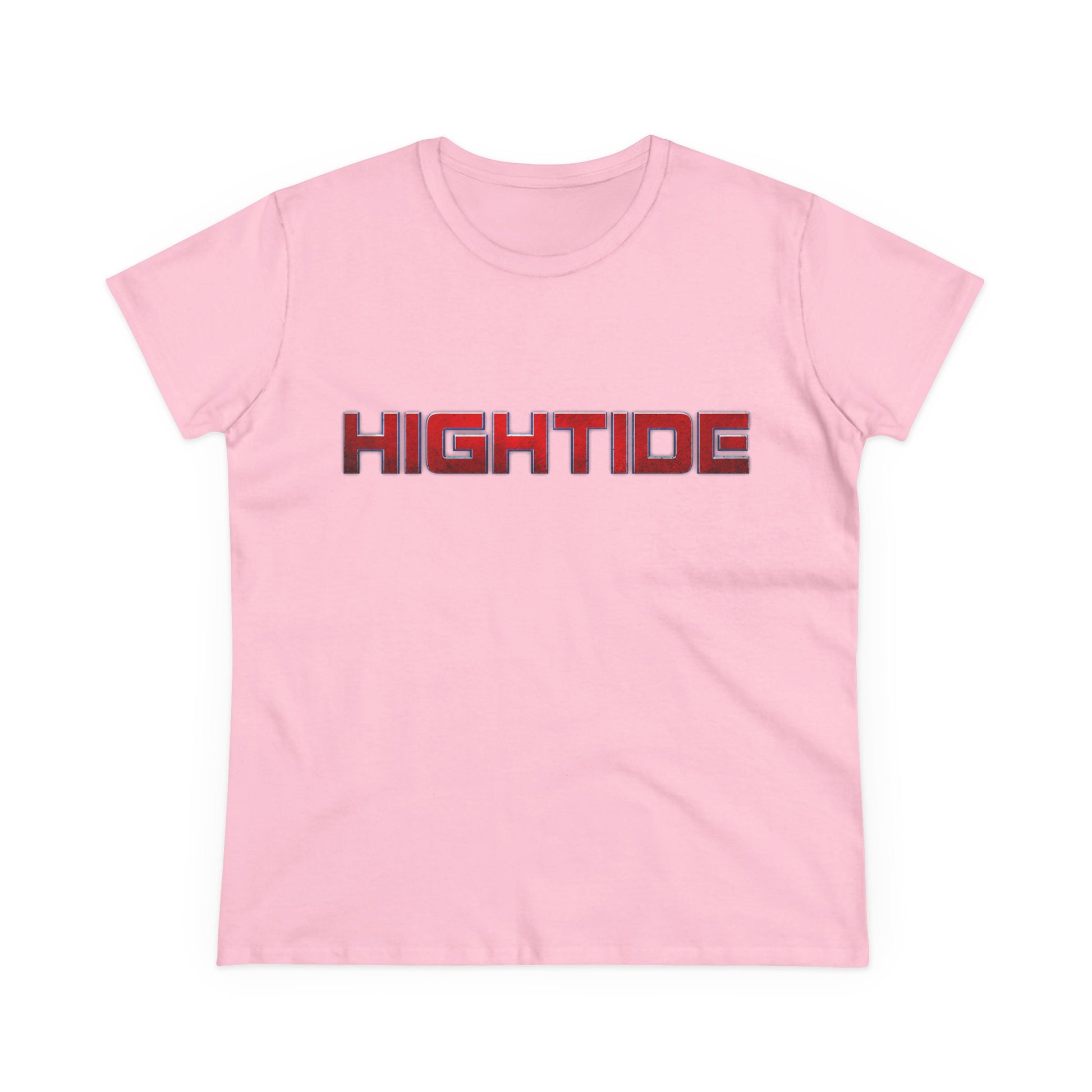 High Tide Women's Midweight Cotton Tee, Casual Beachwear, Summer Shirt, Gift for Ocean Lovers, Trendy Graphic T-Shirt