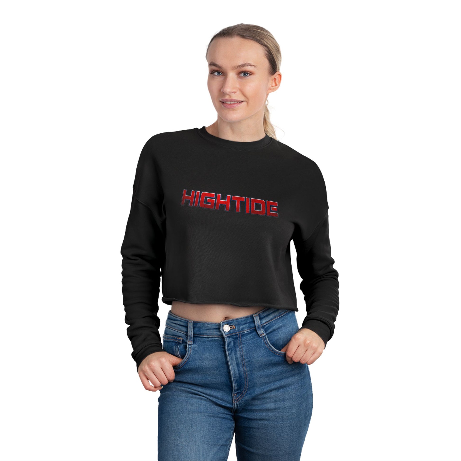 HighTide Women's Cropped Sweatshirt | Trendy Summer Top, Casual Women's Apparel, Gifts for Her, Comfortable Fashion