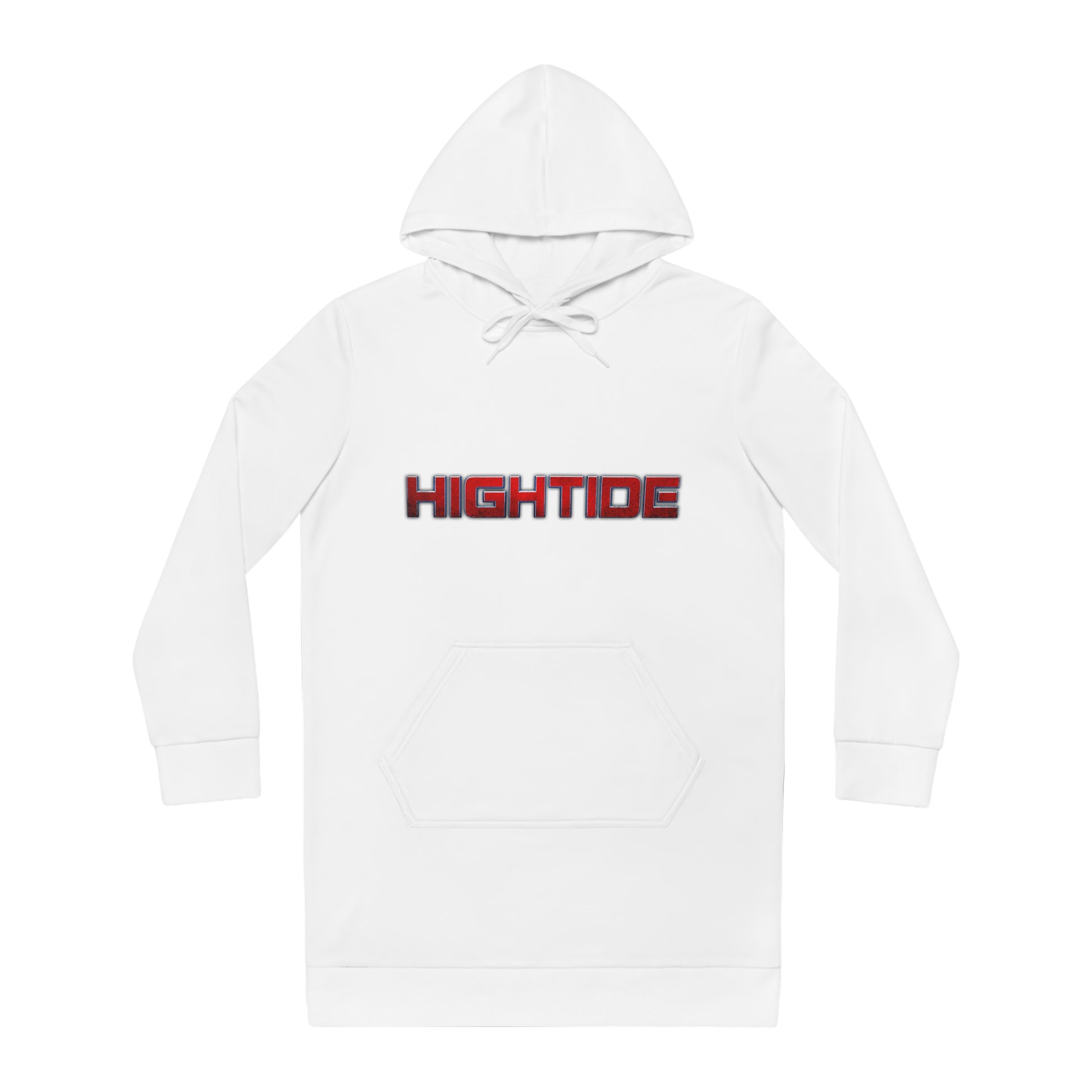 Chic Women's Hoodie Dress with HIGHTIDE Print, Cozy Fashion, Casual Wear, Beach Style, Travel Outfit, Perfect Gift