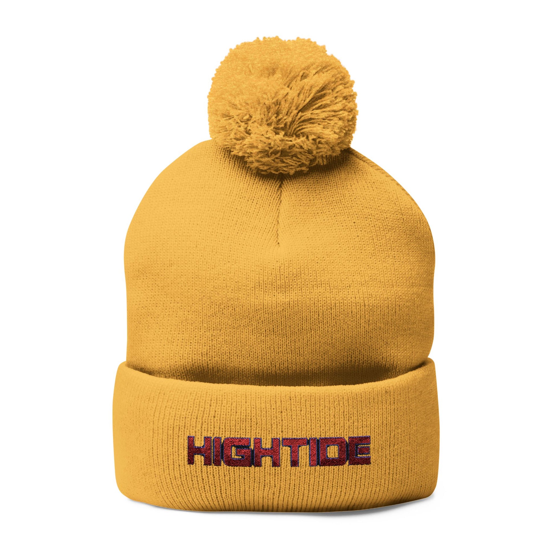 Pom-Pom Knit Cap (Embroidery)