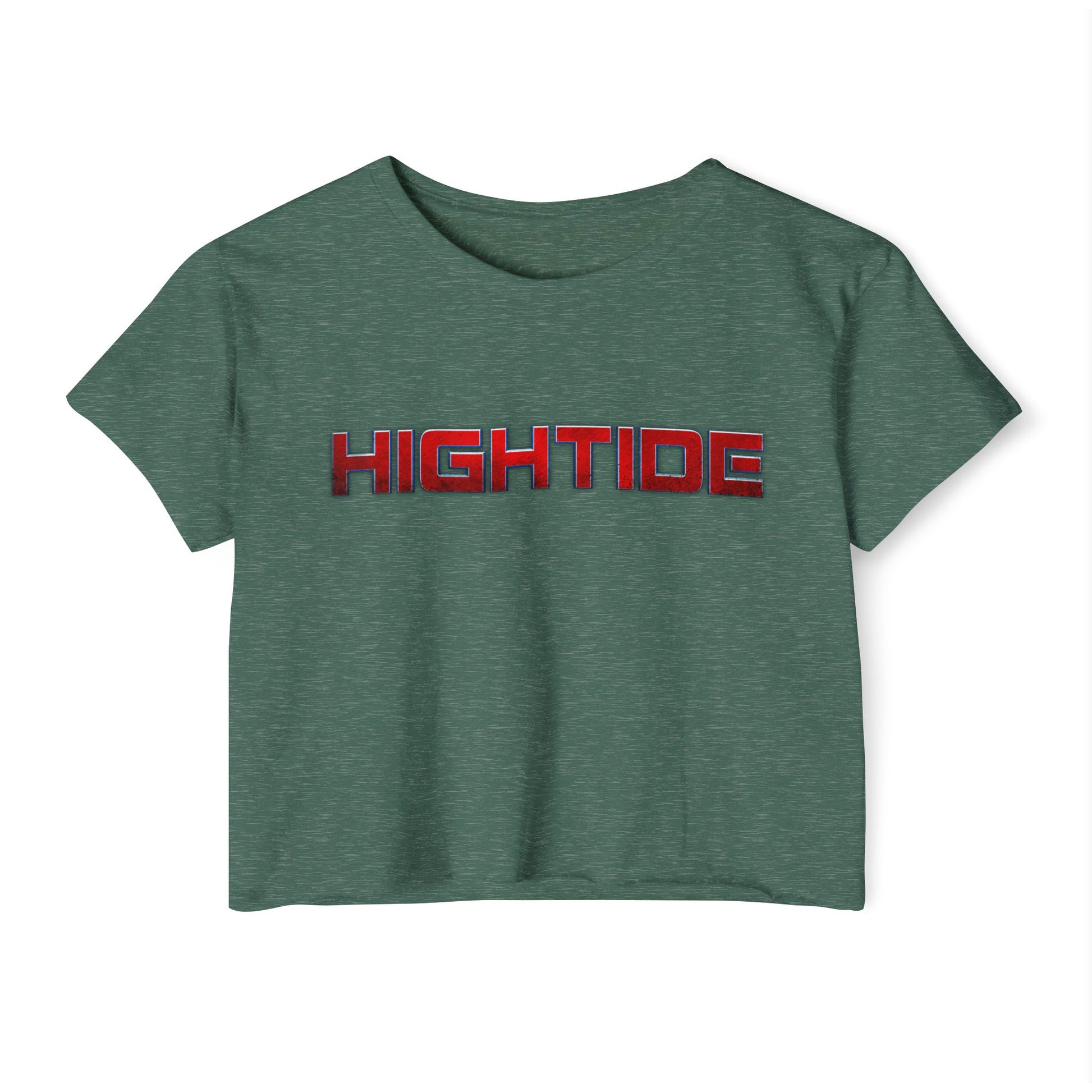 High Tide Women's Festival Crop Top, Summer Crop Tee, Beach Wear, Music Festival Shirt, Boho Style Top, Vacation Outfit