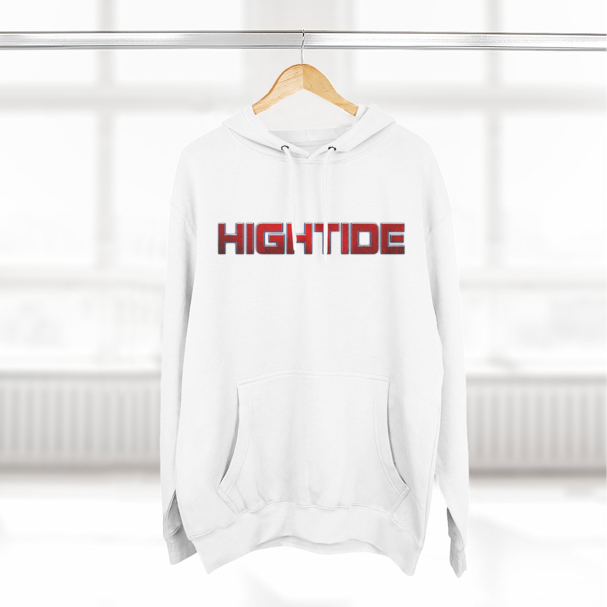 High Tide Three-Panel Fleece Hoodie - Cozy Beach Vibes, Great for Casual Wear, Summer Nights, Gift for Surf Lovers, Relaxation Wear