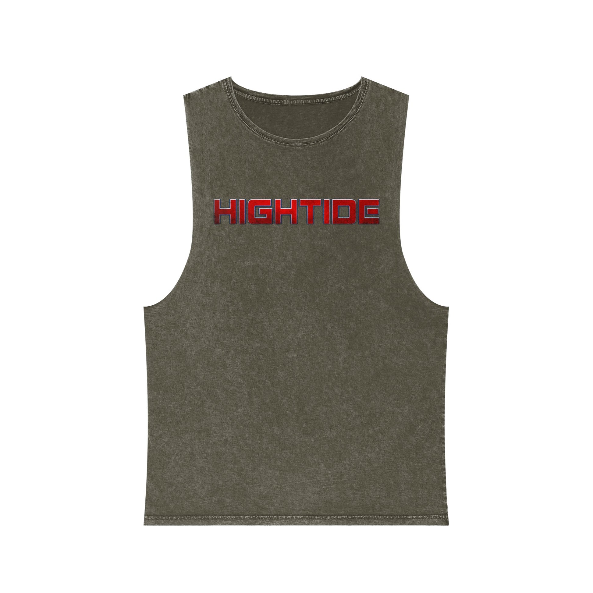 Vintage Stonewash Tank Top - Hightide Beachwear, Unisex Summer Tee, Casual Gym Shirt, Perfect for Vacations & Outdoor Activities