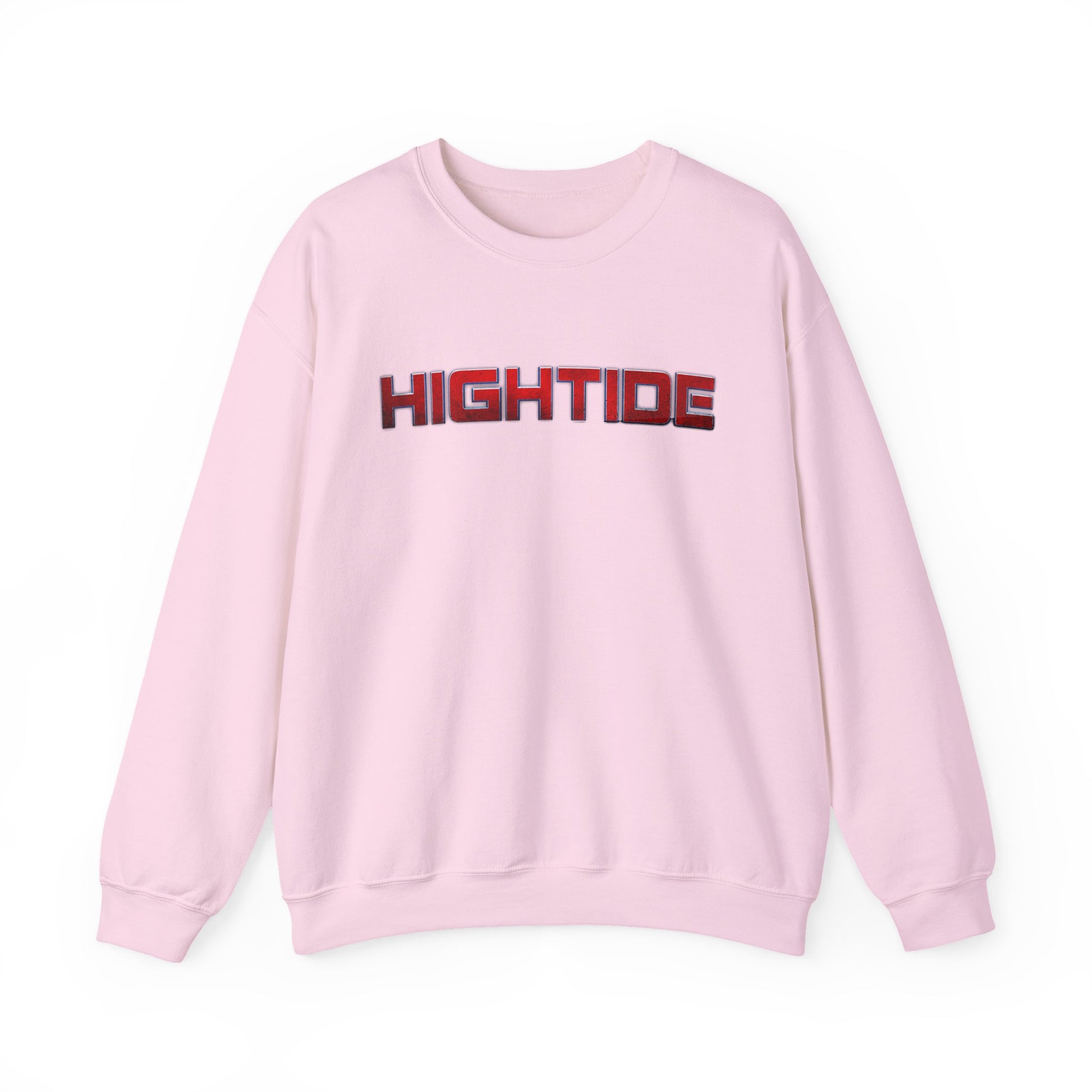 Cozy Unisex Crewneck Sweatshirt - HIGHTIDE Graphic, Beach Vibes, Gift for Him/Her, Casual Chic, Winter Layering