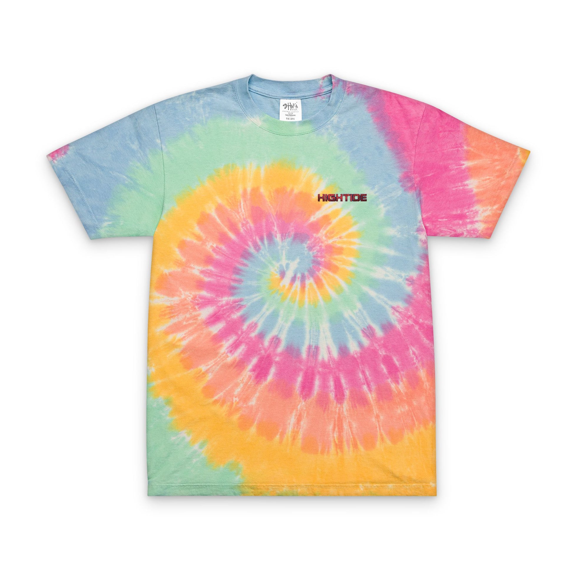 Oversized Tie-Dye T-Shirt with Fun Embroidery, Colorful Summer Top, Relaxed Vibe Tee for Festivities, Unisex Fashion