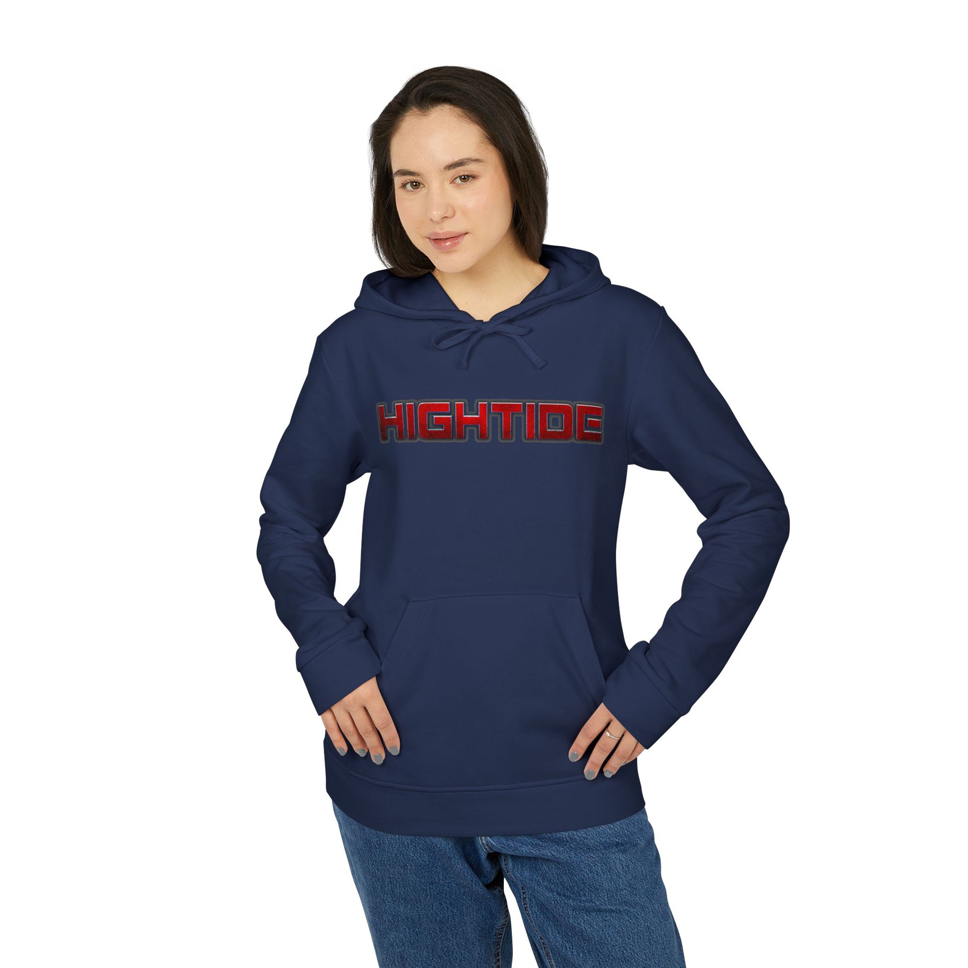 High Tide Unisex Fleece Hoodie | Cozy Streetwear, Relaxed Fit, Perfect for Beach Lovers, Casual Outings, Gift for Him or Her