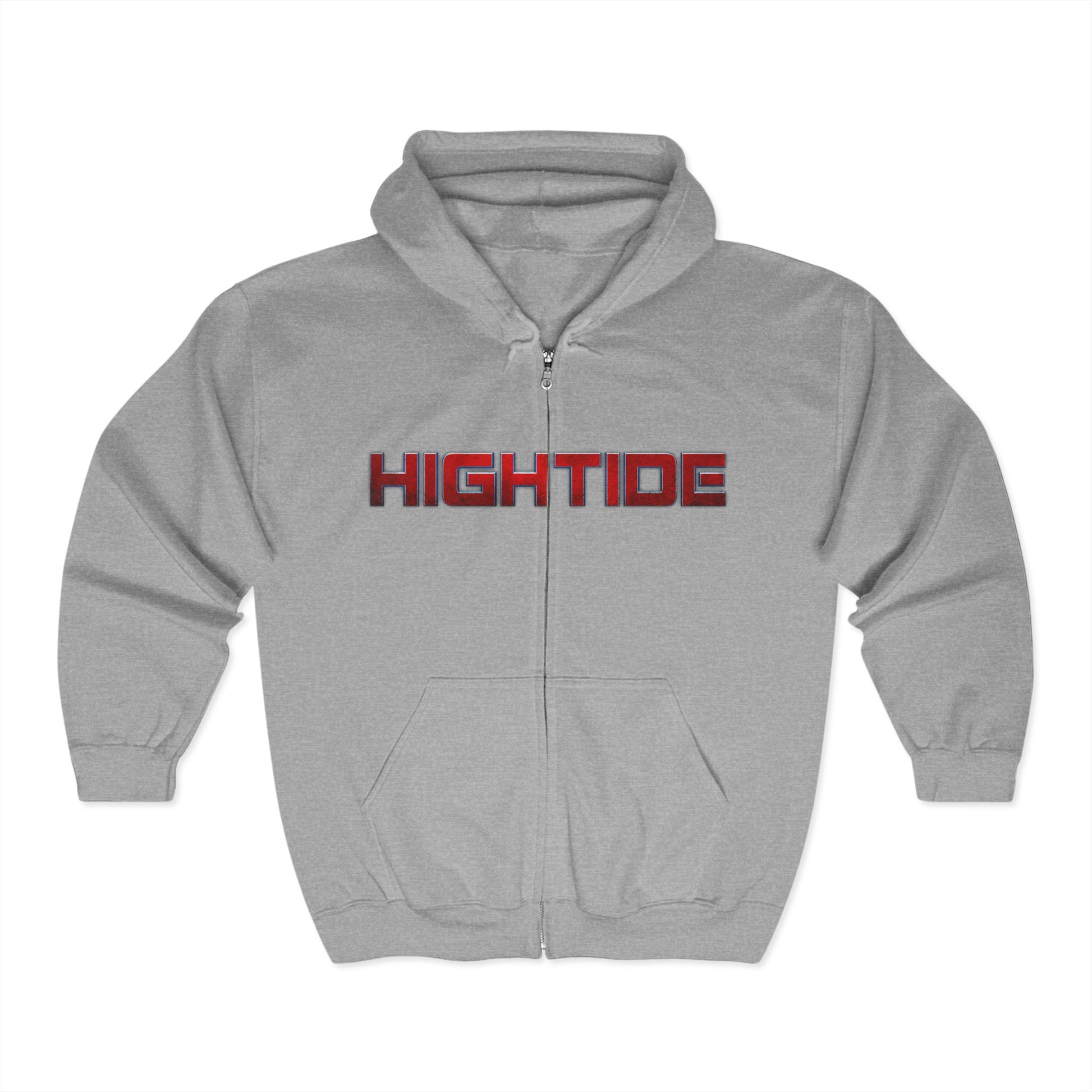 High Tide Unisex Zip Hoodie, Cozy Full Zip Hoodie for Men and Women, Perfect for Beach Lovers, Casual Wear, Gift Idea