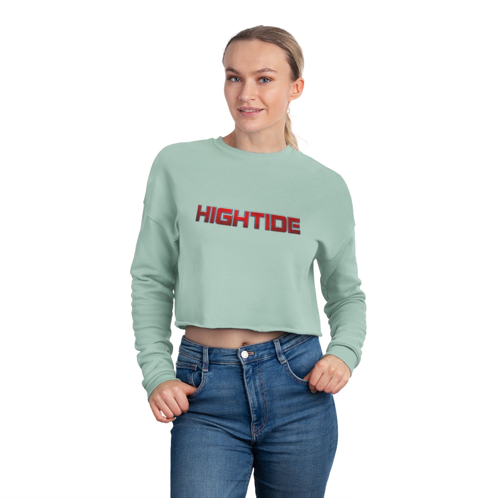 HighTide Women's Cropped Sweatshirt | Trendy Summer Top, Casual Women's Apparel, Gifts for Her, Comfortable Fashion