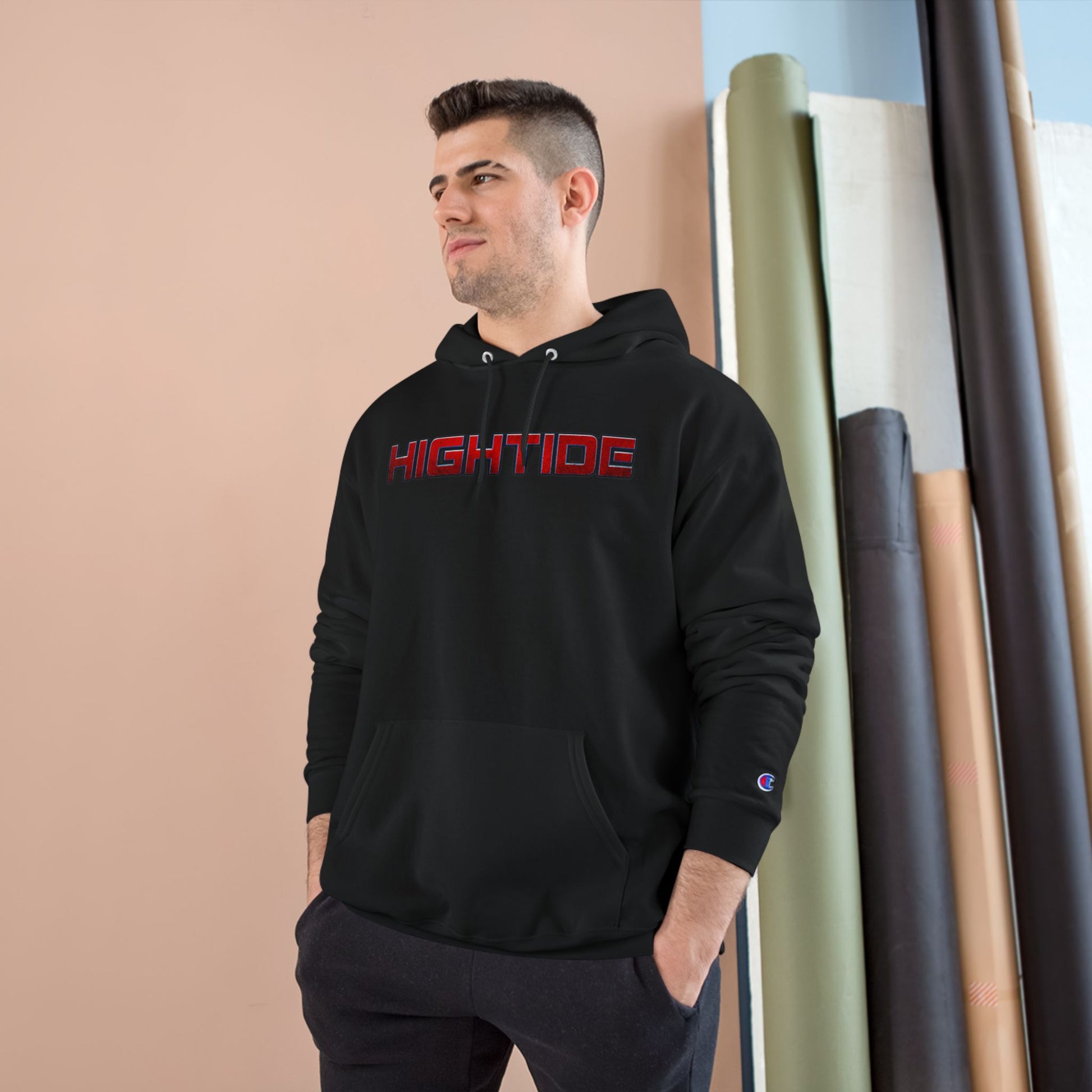 Hightide Champion Hoodie | Cozy Streetwear, Gift for Ocean Lovers, Casual Wear, Surf Vibes, Unisex Fashion