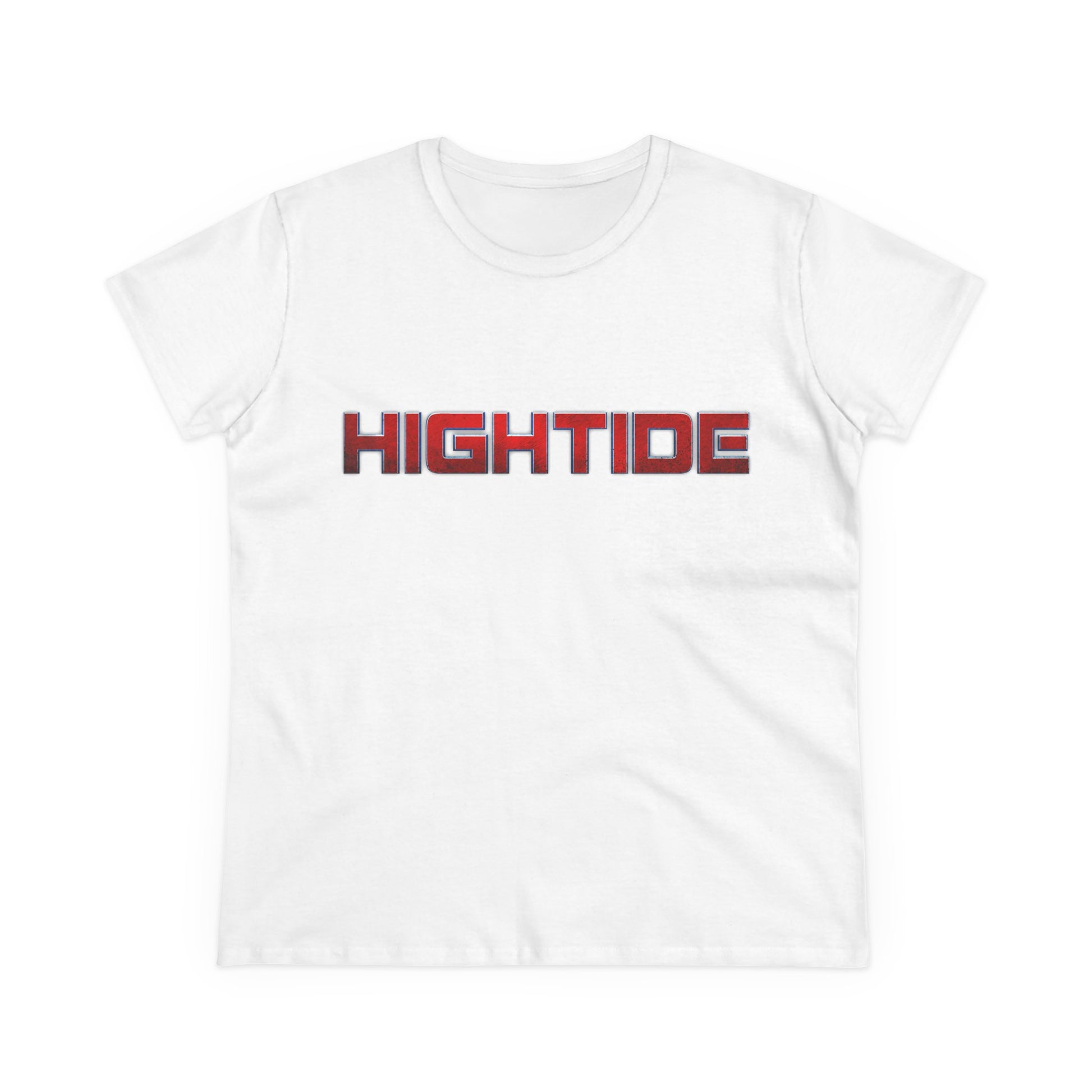 High Tide Women's Midweight Cotton Tee, Casual Beachwear, Summer Shirt, Gift for Ocean Lovers, Trendy Graphic T-Shirt