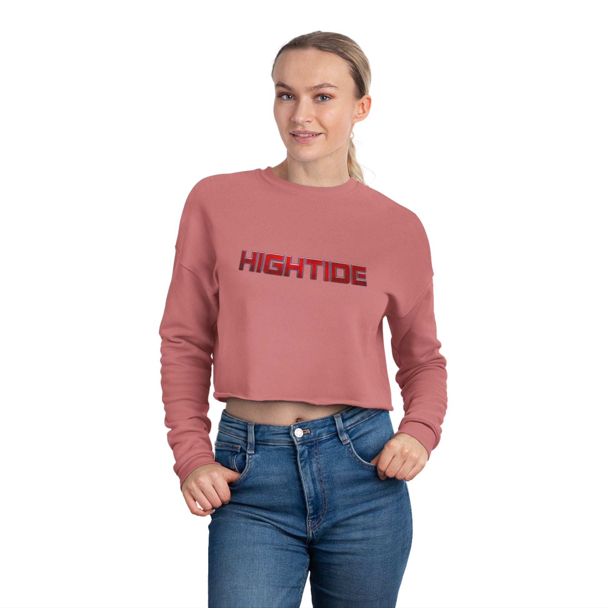HighTide Women's Cropped Sweatshirt | Trendy Summer Top, Casual Women's Apparel, Gifts for Her, Comfortable Fashion