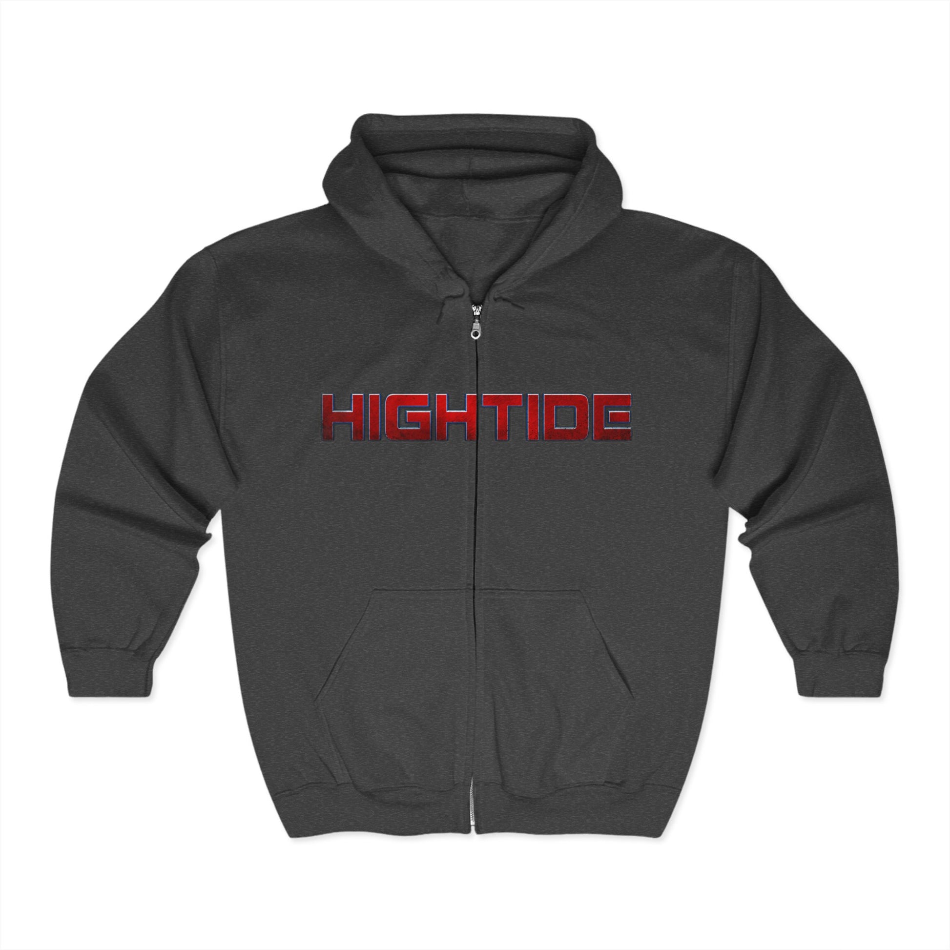 High Tide Unisex Zip Hoodie, Cozy Full Zip Hoodie for Men and Women, Perfect for Beach Lovers, Casual Wear, Gift Idea