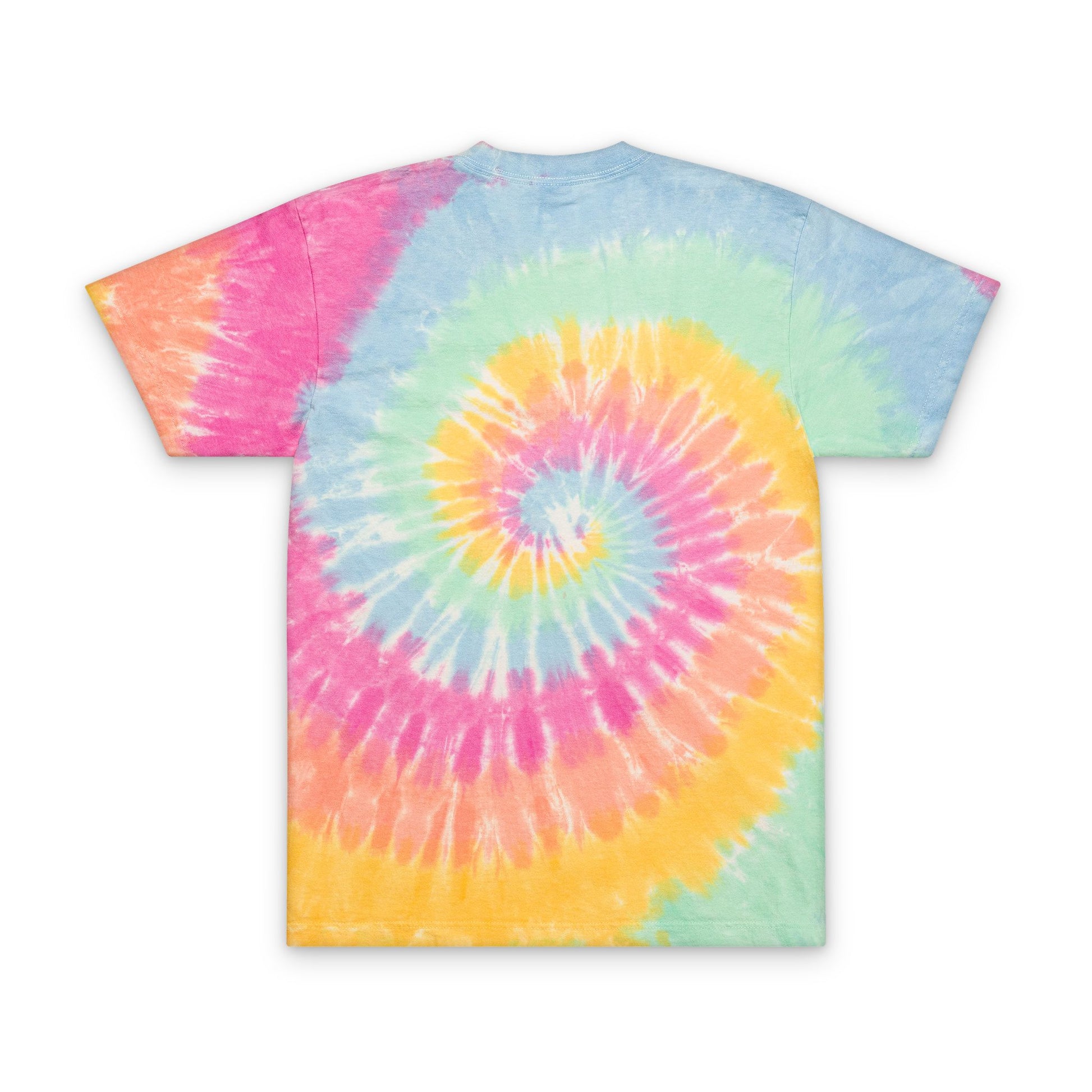 Oversized Tie-Dye T-Shirt with Fun Embroidery, Colorful Summer Top, Relaxed Vibe Tee for Festivities, Unisex Fashion