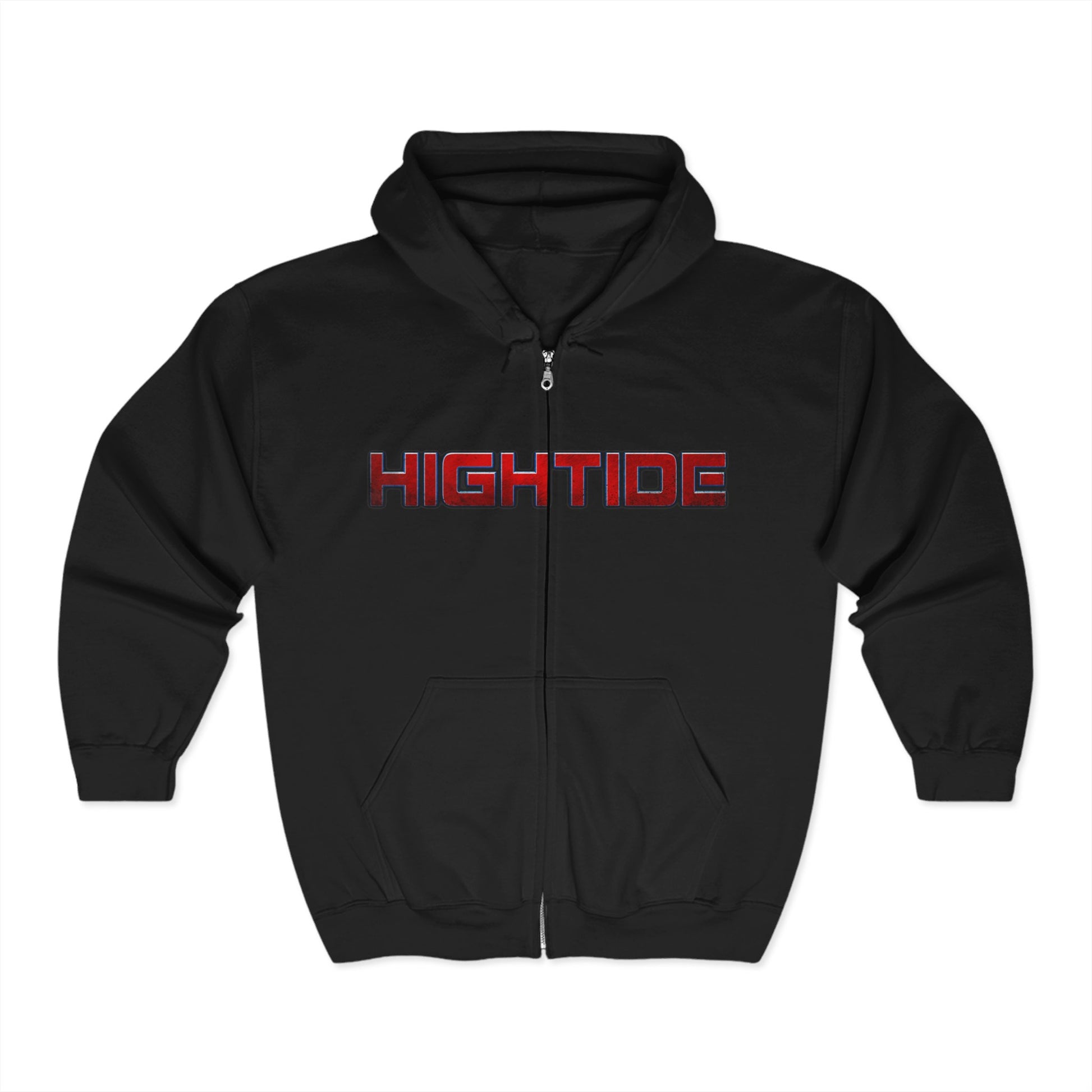 High Tide Unisex Zip Hoodie, Cozy Full Zip Hoodie for Men and Women, Perfect for Beach Lovers, Casual Wear, Gift Idea