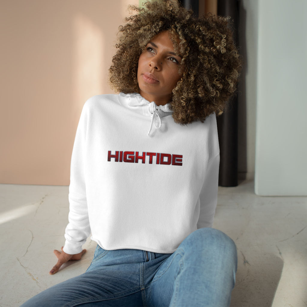 Trendy Hightide Crop Hoodie for Beach Lovers, Summer Fashion, Casual Wear, Surf Style, Gift for Her