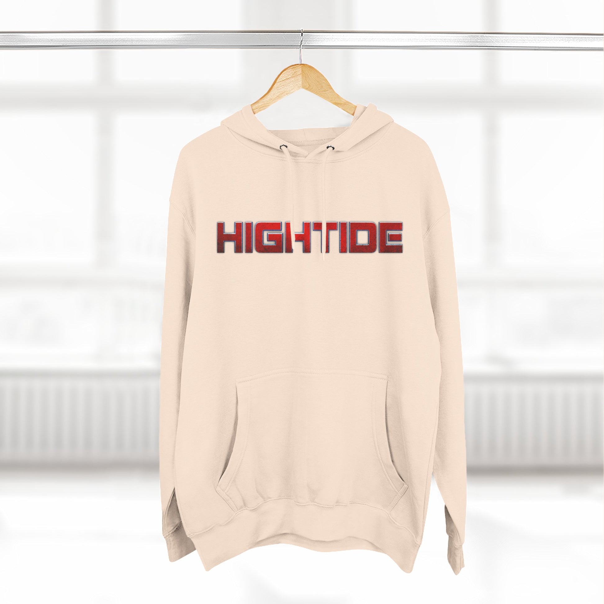 High Tide Three-Panel Fleece Hoodie - Cozy Beach Vibes, Great for Casual Wear, Summer Nights, Gift for Surf Lovers, Relaxation Wear