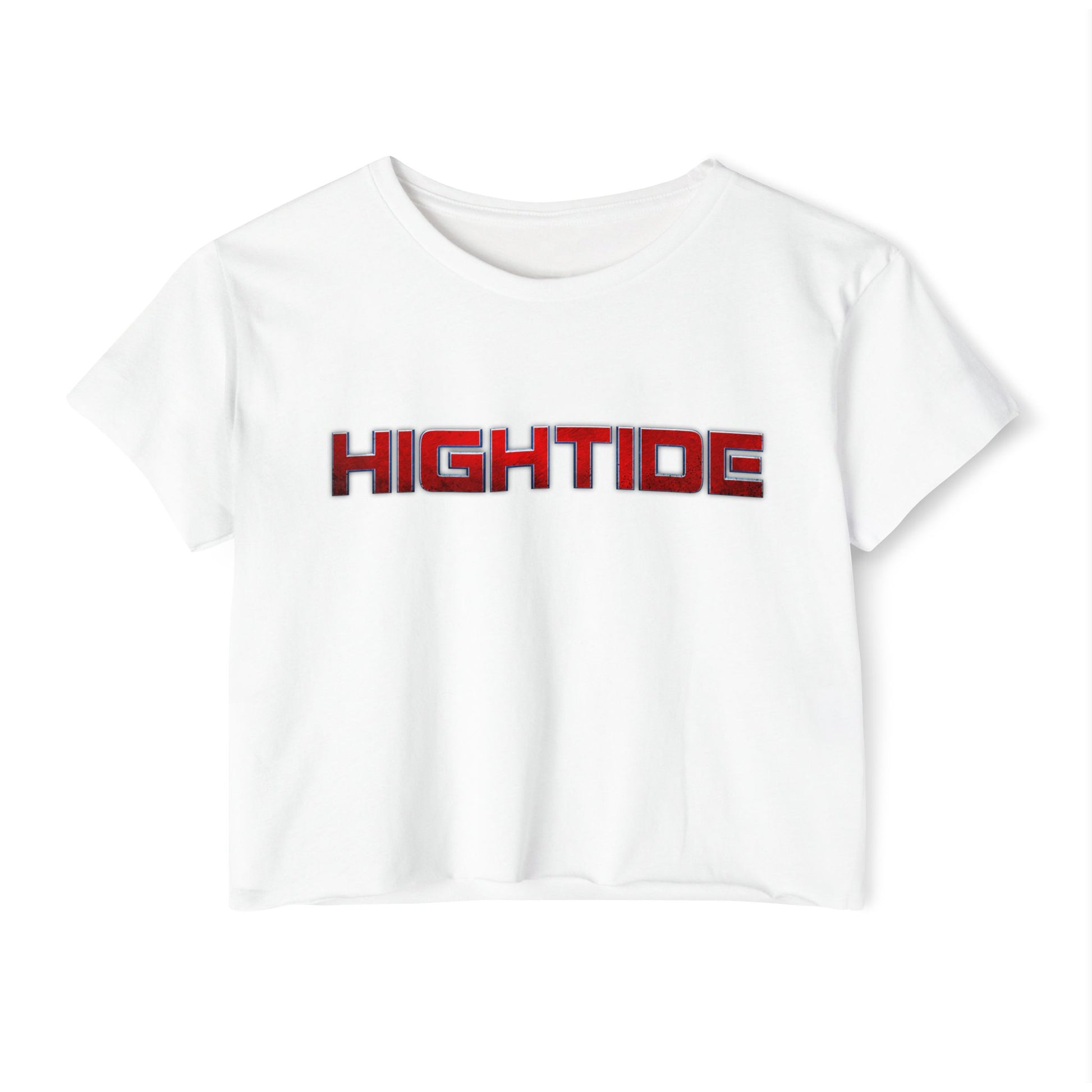 High Tide Women's Festival Crop Top, Summer Crop Tee, Beach Wear, Music Festival Shirt, Boho Style Top, Vacation Outfit