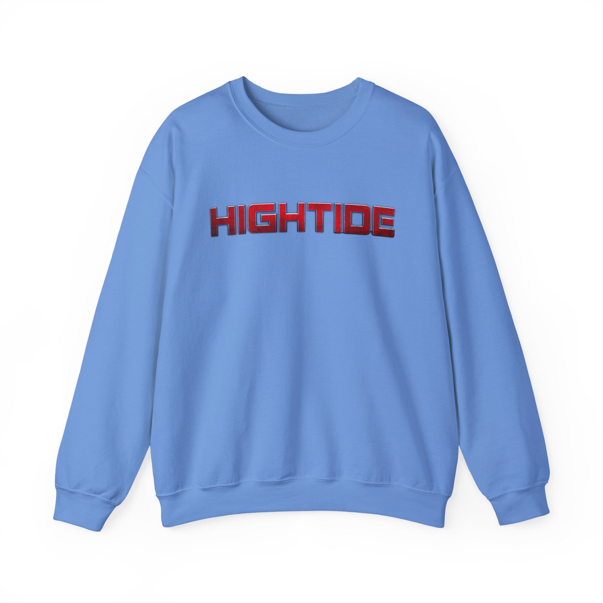 Cozy Unisex Crewneck Sweatshirt - HIGHTIDE Graphic, Beach Vibes, Gift for Him/Her, Casual Chic, Winter Layering