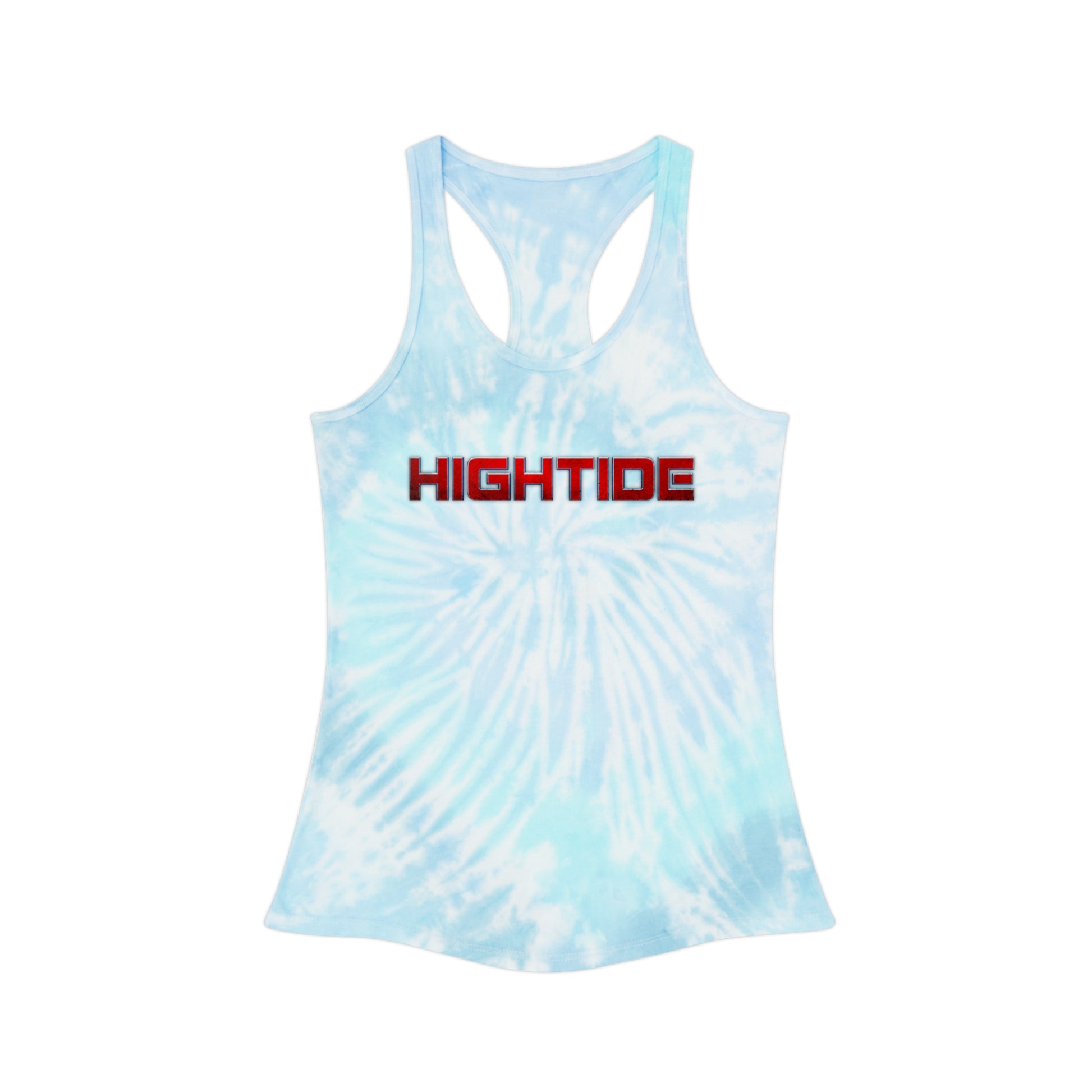 High Tide Tie Dye Racerback Tank Top | Beach Day Essential, Summer Vibes, Festival Wear, Personalized Gift, Active Lifestyle Apparel