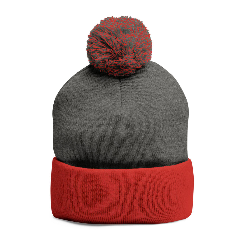 Pom-Pom Knit Cap (Embroidery)