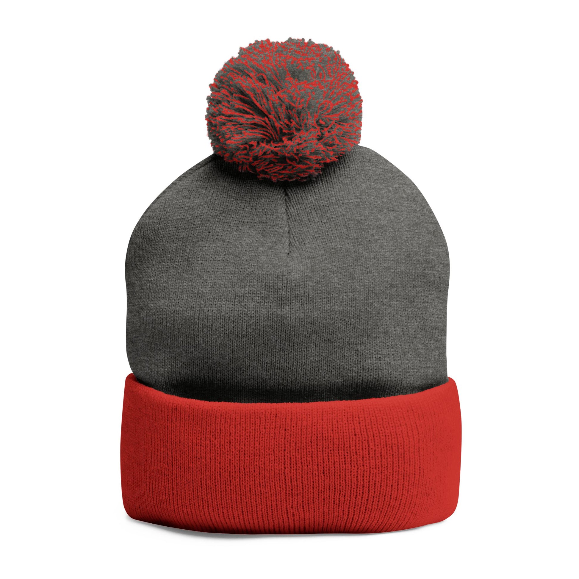 Pom-Pom Knit Cap (Embroidery)