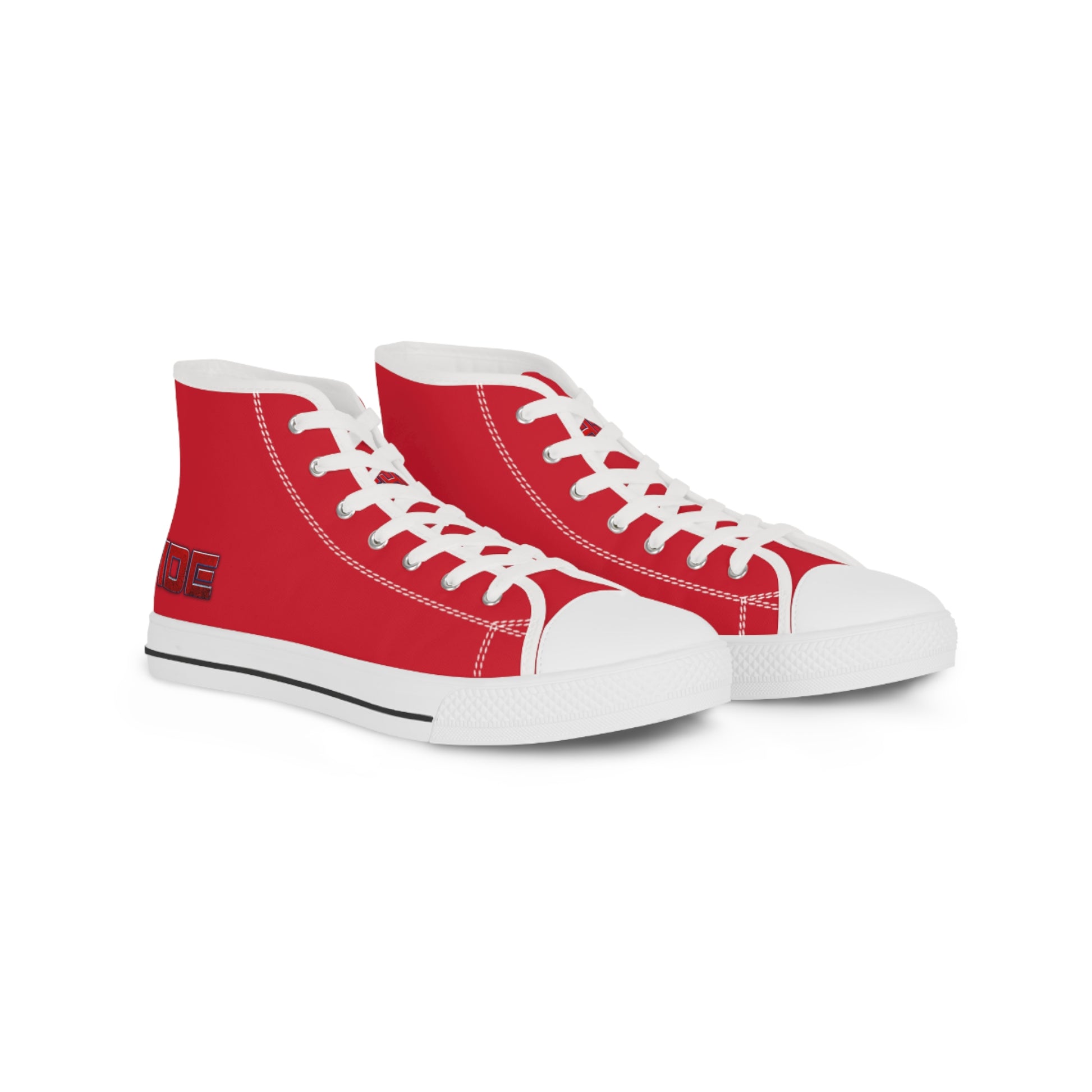 Sporty Red High Top Sneakers for Men | Stylish Streetwear, Casual Footwear, Trendy Kicks, Everyday Style, Gift for Him
