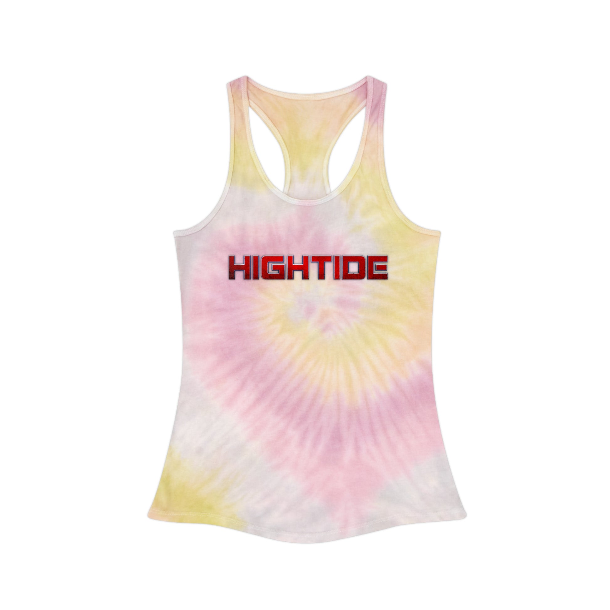 High Tide Tie Dye Racerback Tank Top | Beach Day Essential, Summer Vibes, Festival Wear, Personalized Gift, Active Lifestyle Apparel