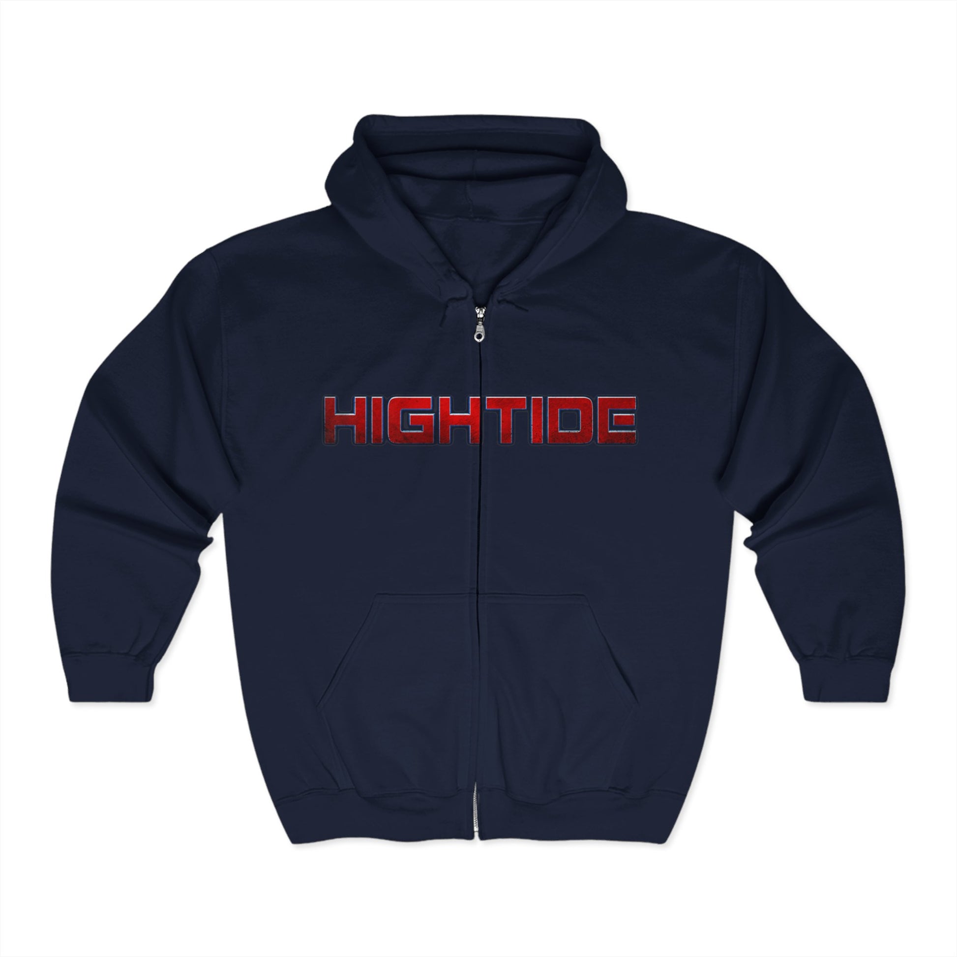 High Tide Unisex Zip Hoodie, Cozy Full Zip Hoodie for Men and Women, Perfect for Beach Lovers, Casual Wear, Gift Idea