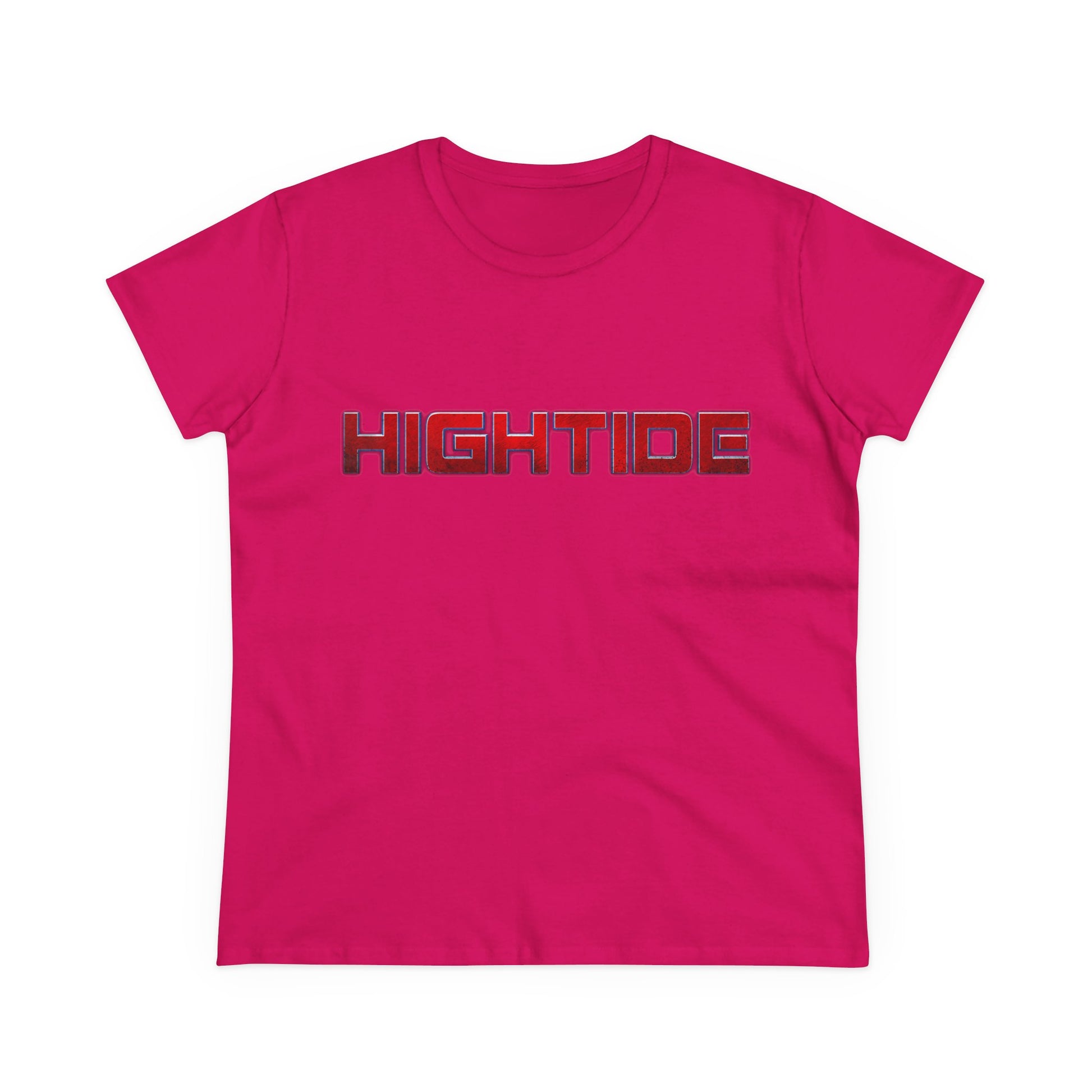 High Tide Women's Midweight Cotton Tee, Casual Beachwear, Summer Shirt, Gift for Ocean Lovers, Trendy Graphic T-Shirt
