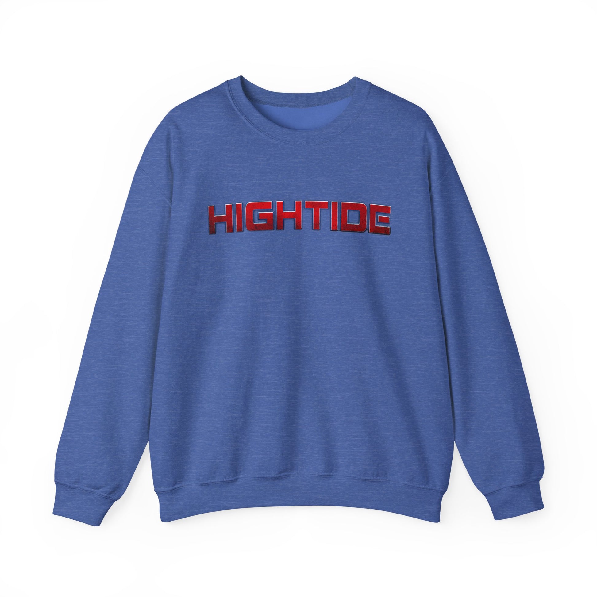 Cozy Unisex Crewneck Sweatshirt - HIGHTIDE Graphic, Beach Vibes, Gift for Him/Her, Casual Chic, Winter Layering