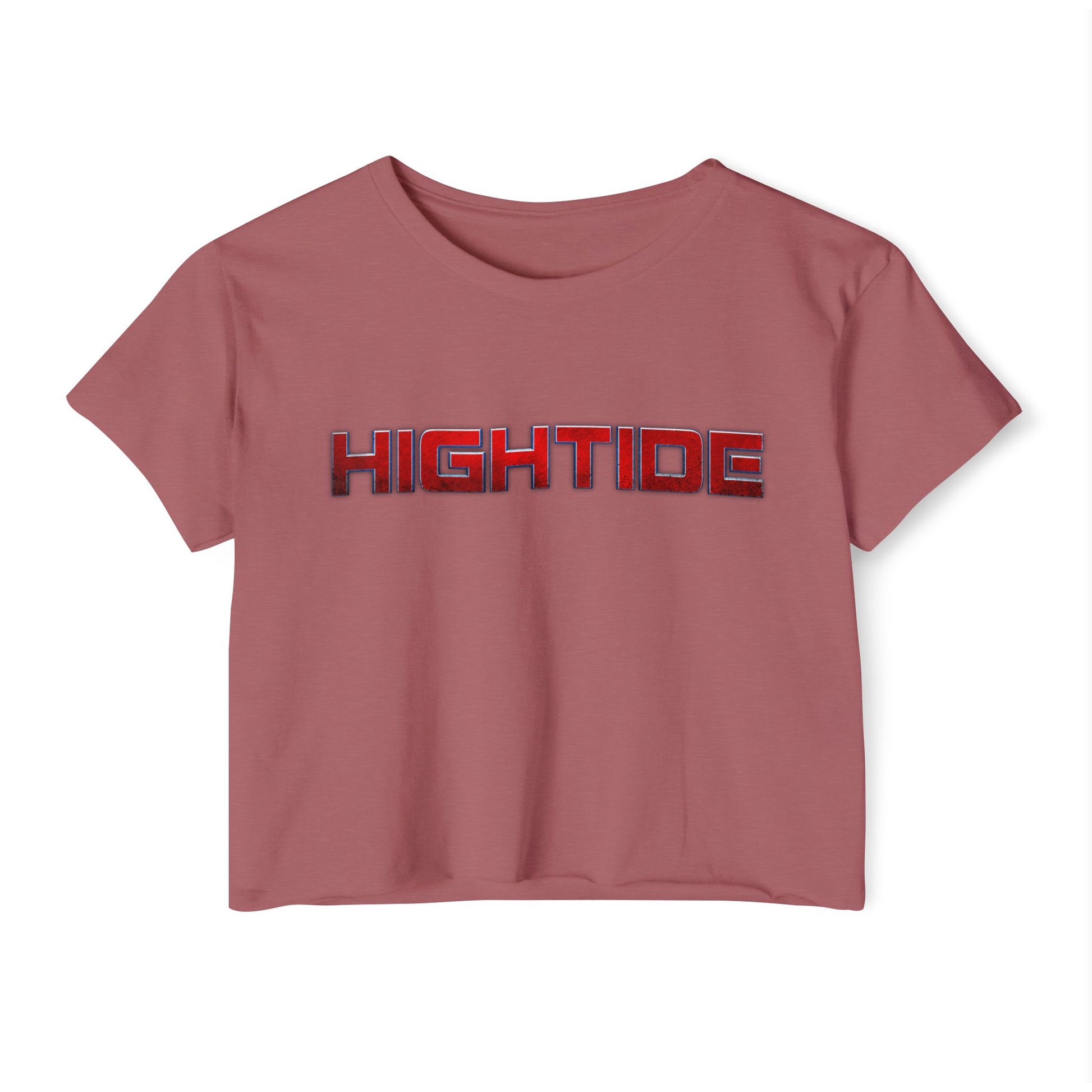 High Tide Women's Festival Crop Top, Summer Crop Tee, Beach Wear, Music Festival Shirt, Boho Style Top, Vacation Outfit