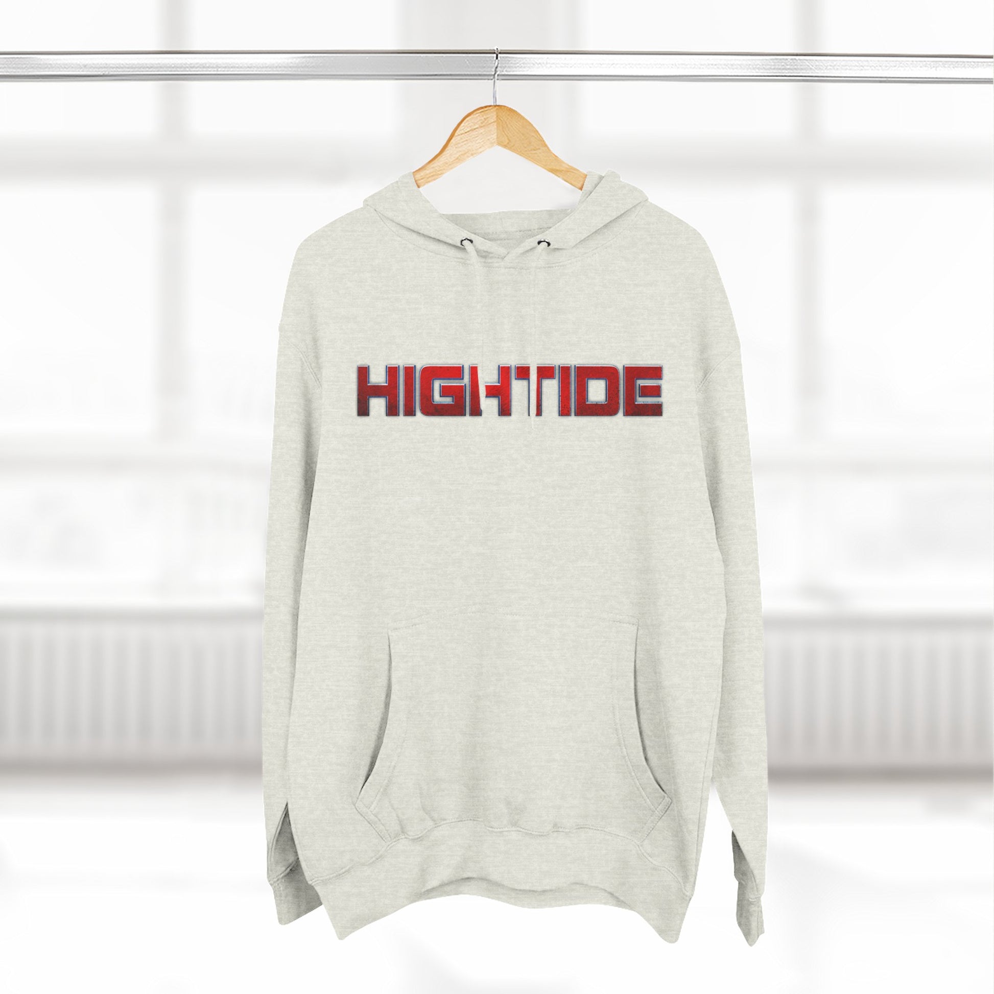 High Tide Three-Panel Fleece Hoodie - Cozy Beach Vibes, Great for Casual Wear, Summer Nights, Gift for Surf Lovers, Relaxation Wear