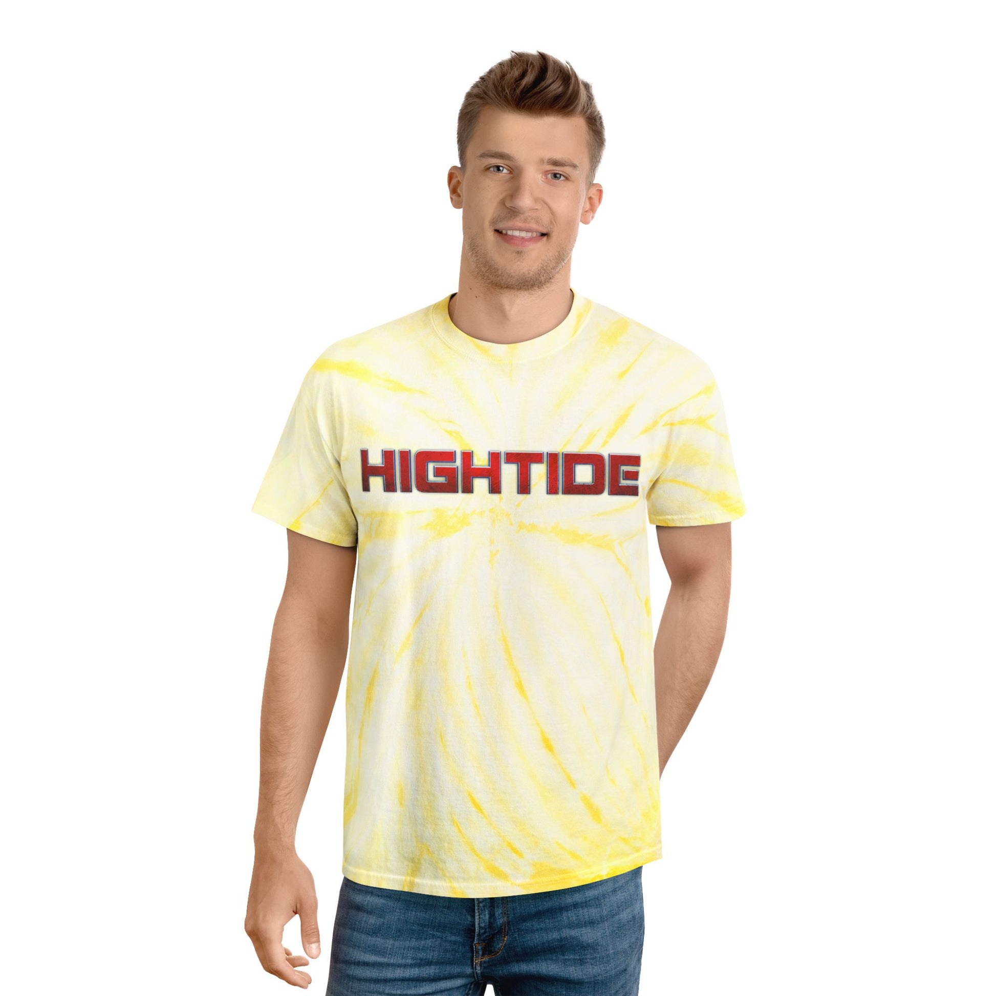 Sunny Tie-Dye Tee, HighTide | Boho Summer Shirt, Beachwear, Festival Top, Relaxed Fit Tee, Unique Gift for Her