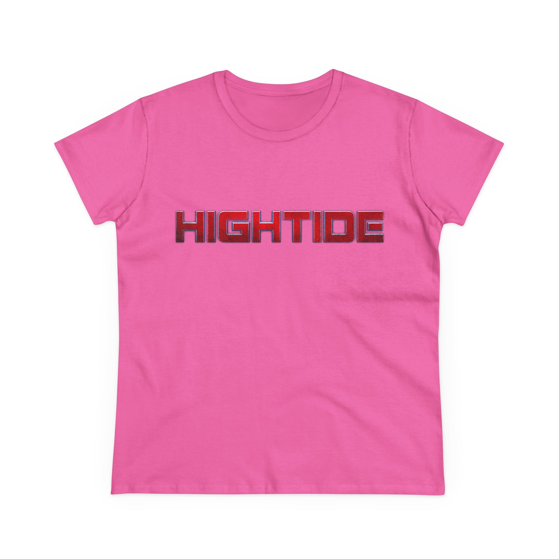 High Tide Women's Midweight Cotton Tee, Casual Beachwear, Summer Shirt, Gift for Ocean Lovers, Trendy Graphic T-Shirt
