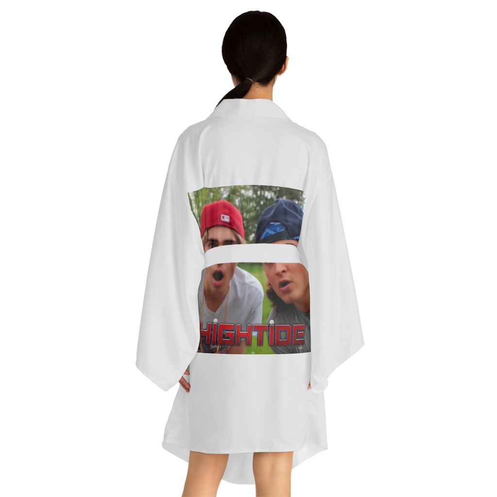 Chic Long Sleeve Kimono Robe, Lounge Wear, Loungewear, Spa Day Gift, Relaxation Attire, Cozy Home Wear, Lightweight Robe